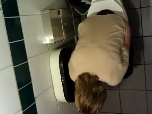 MILF public toilet farting voyeur