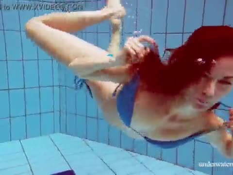Blue Bikini tight pussy Martina underwater