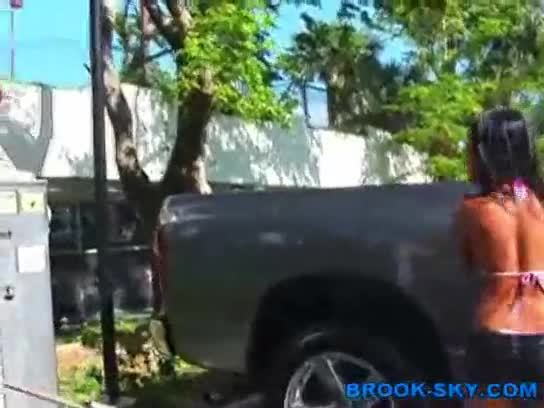 Teen Babes At A Car Wash